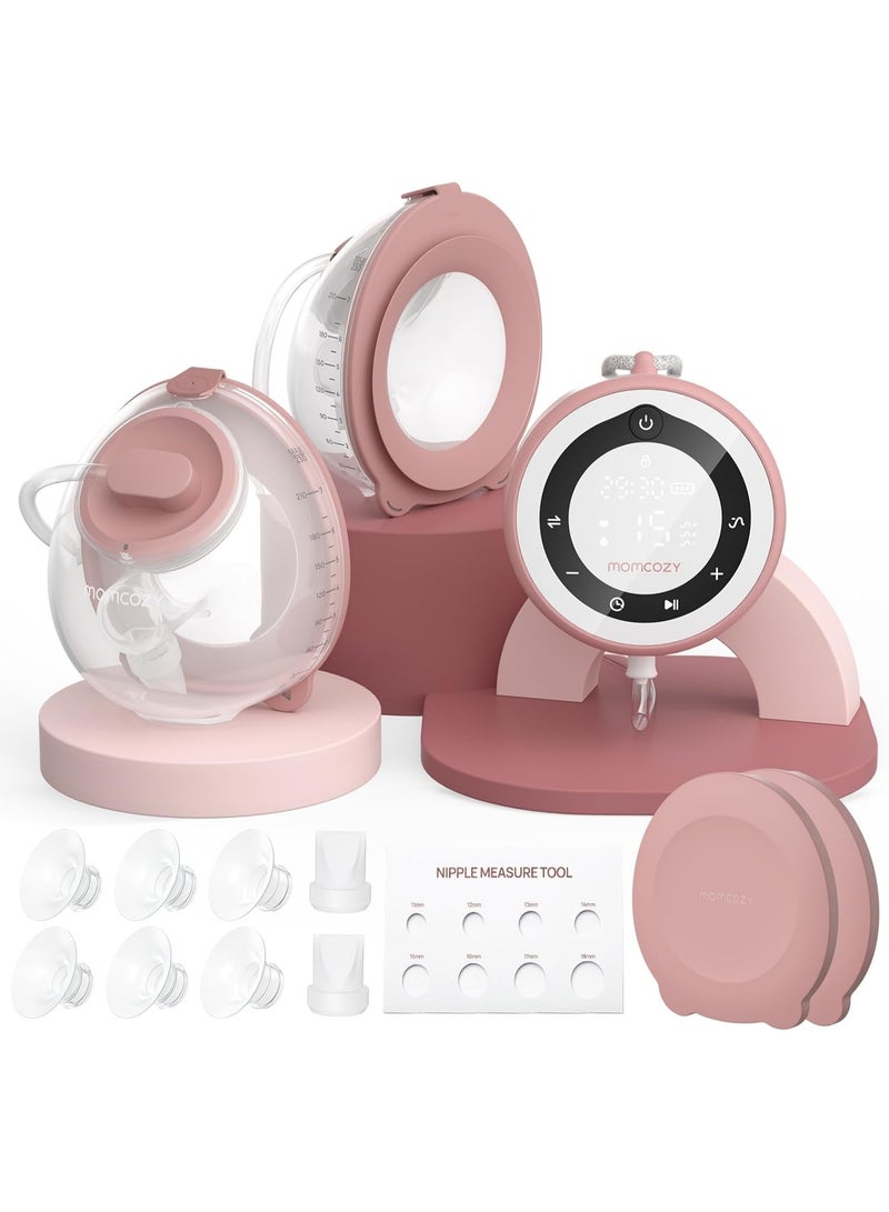 Momcozy V1 Pro Breast Pump Electric - Strong Suction, Portable Double Breast Pump Hands Free with 3 Finely Adjusted Suction Modes & 15 Levels, Electric Breast Pump with Leakproof DoubleFit Flange - Image 1